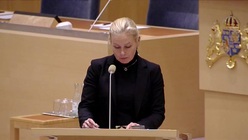 Stillbild från Interpellationsdebatt: Bärgning och bogsering av långa ekipage