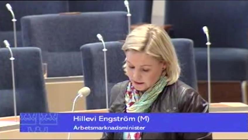Stillbild från Interpellationsdebatt: Sverige och ungdomsarbetslösheten i Norden