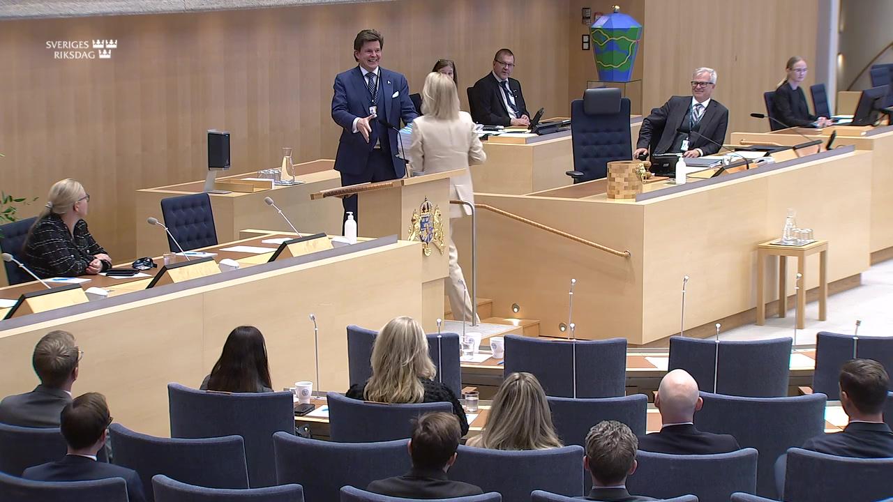 Stillbild från Budgetdebatt, Debatt med anledning av budgetpropositionens avlämnande