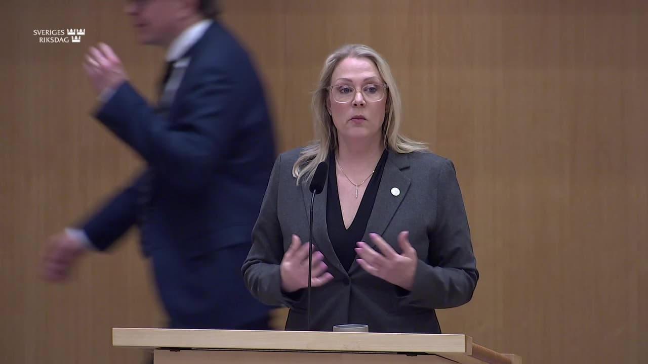 Stillbild från Debatt om förslag, Tillståndsprövning enligt förnybartdirektivet