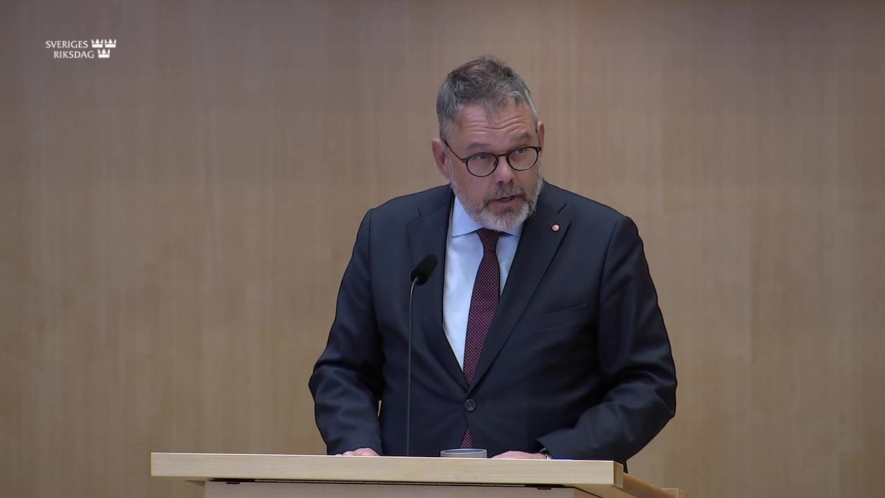 Stillbild från Debatt om förslag, Ny lag om kommunal hamnverksamhet