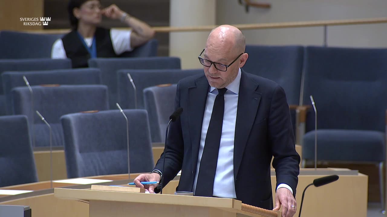 Stillbild från Interpellationsdebatt, Regeringens arbete i ILO