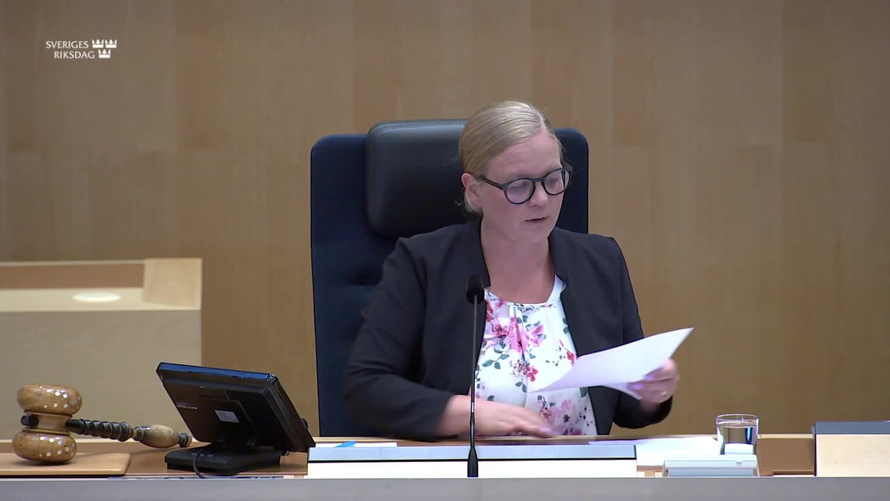 Stillbild från Information från regeringen, Återrapportering från Europeiska rådets möte