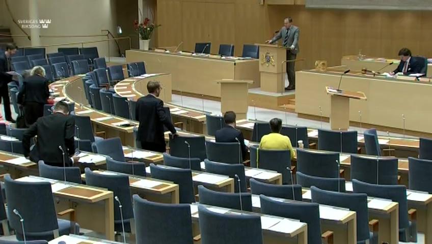 Stillbild från Debatt om förslag: Straffet för mord