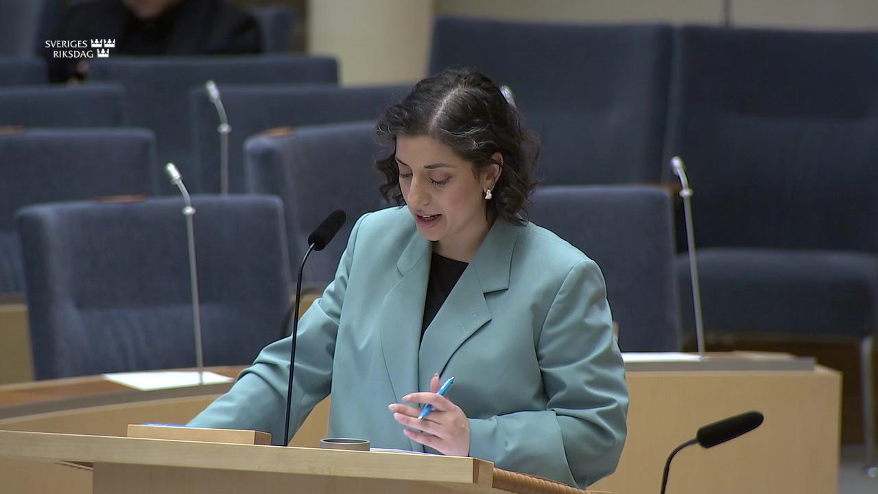 Stillbild från Interpellationsdebatt, Likvärdigt stöd till barn och unga med NPF