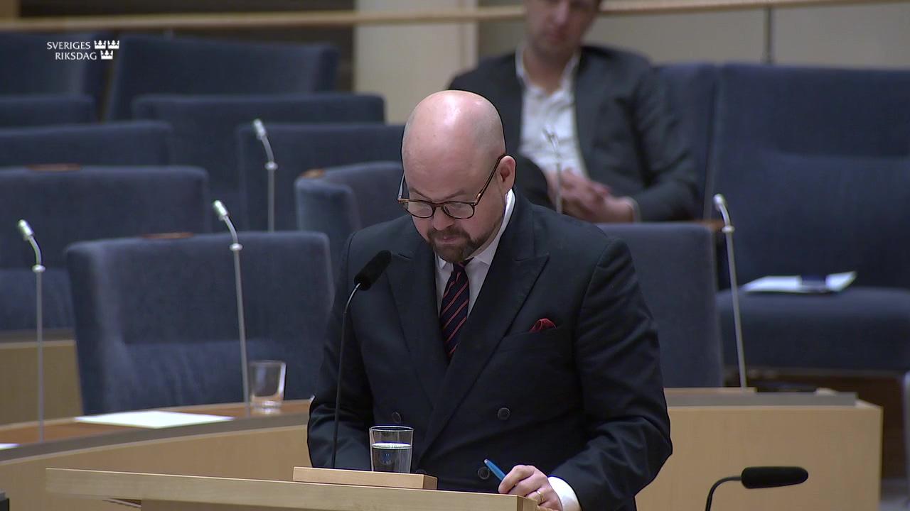 Stillbild från Interpellationsdebatt, Sill- och strömmingsbestånden i Östersjön