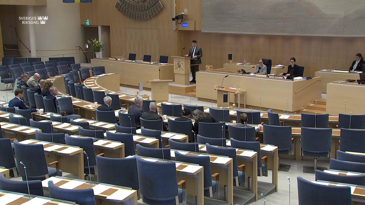 Stillbild från Debatt om förslag, Riksrevisionens rapport om systemet för lärarlegitimation