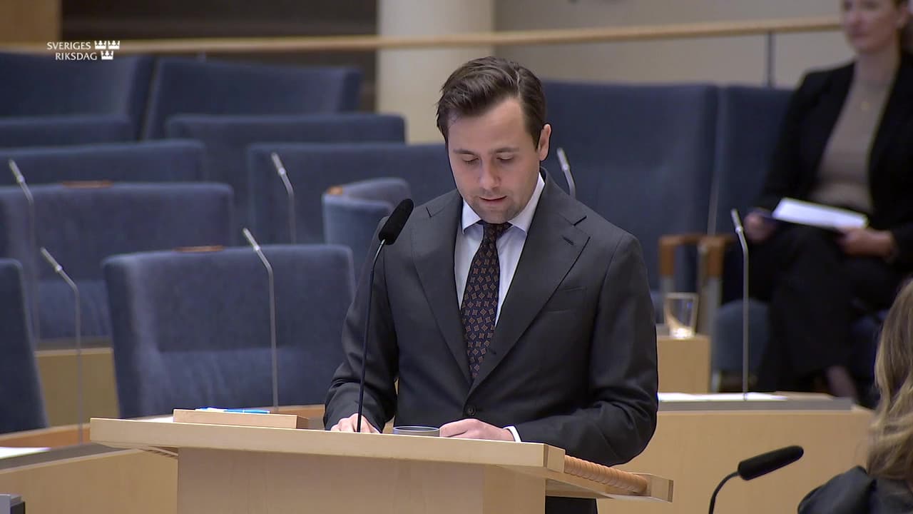 Stillbild från Interpellationsdebatt, Internationellt arbete för hbtqi-personers mänskliga rättigheter