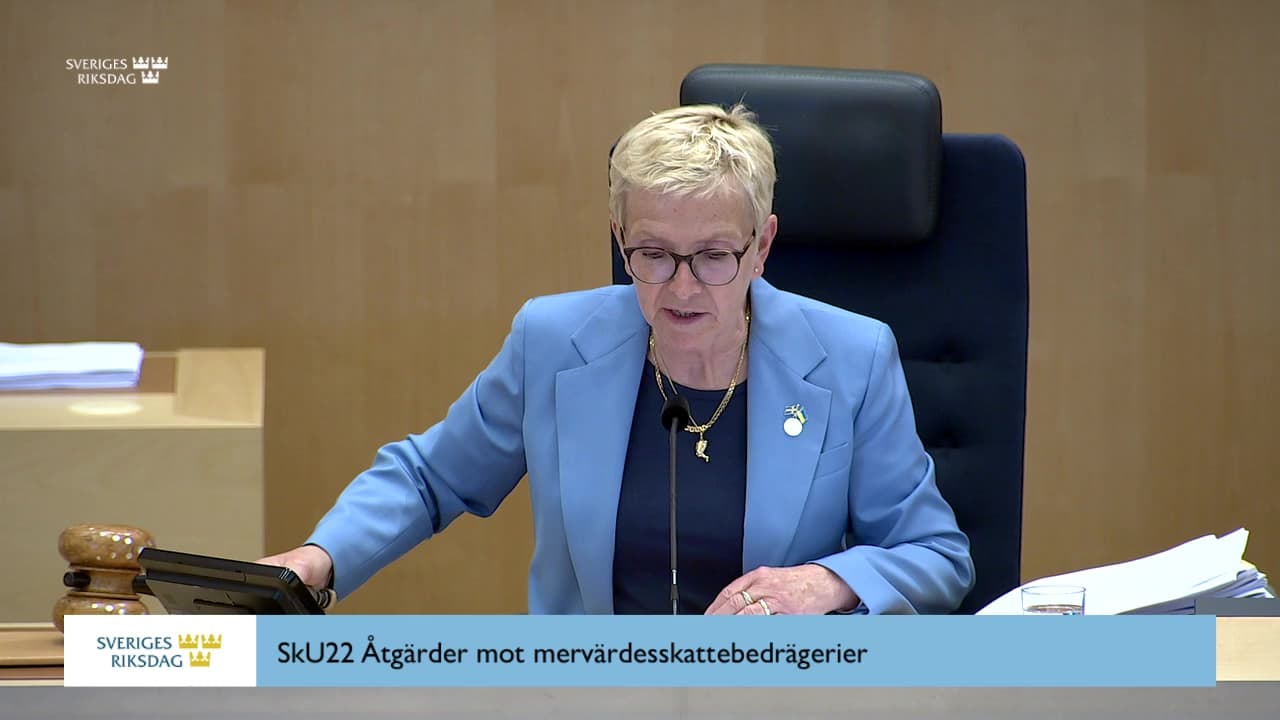 Stillbild från Beslut, Beslut: Åtgärder mot mervärdesskattebedrägerier