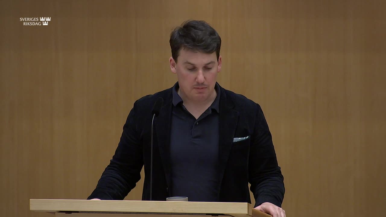 Stillbild från Debatt om förslag, Utökade registerkontroller i skolväsendet