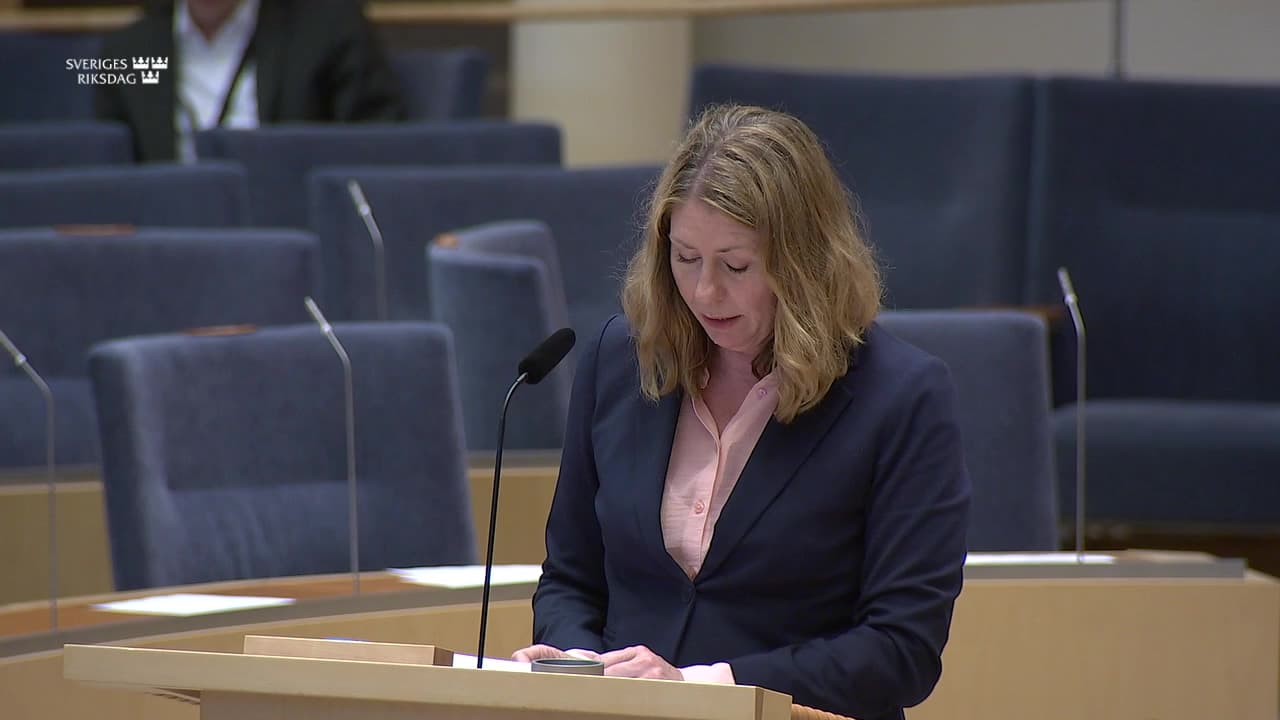 Still from Interpellationsdebatt, Statligt säkerställande av investeringar i vårdbyggnader
