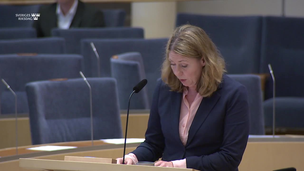 Still from Interpellationsdebatt, Felaktiga dödförklaringar