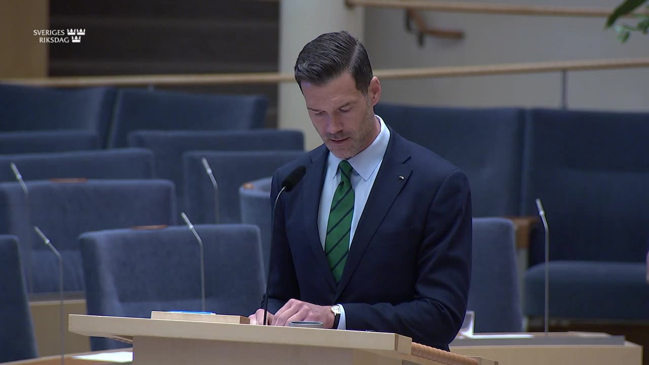 Stillbild från Interpellationsdebatt, Spaniens amnesti för illegala invandrare