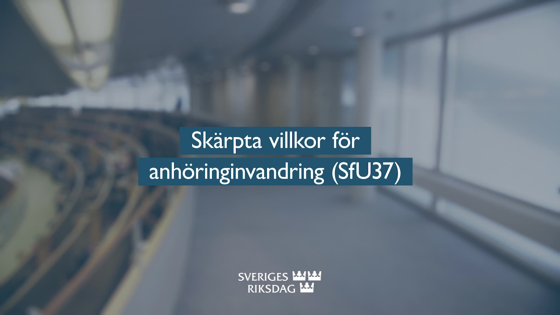 Stillbild från Beslut, Teckenspråkstolkat beslut: Skärpta villkor för anhöriginvandring
